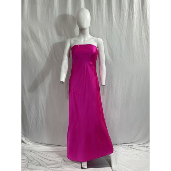 Show Me Your Mumu 'Taylor' Pink Sateen Tube Dress Size XS - Picture 2 of 4